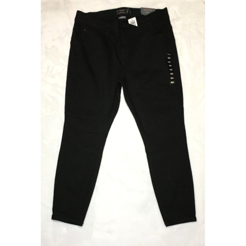 Torrid Bombshell Skinny Jeans Women 18 Short Black Premium Stretch Denim 38.5x27